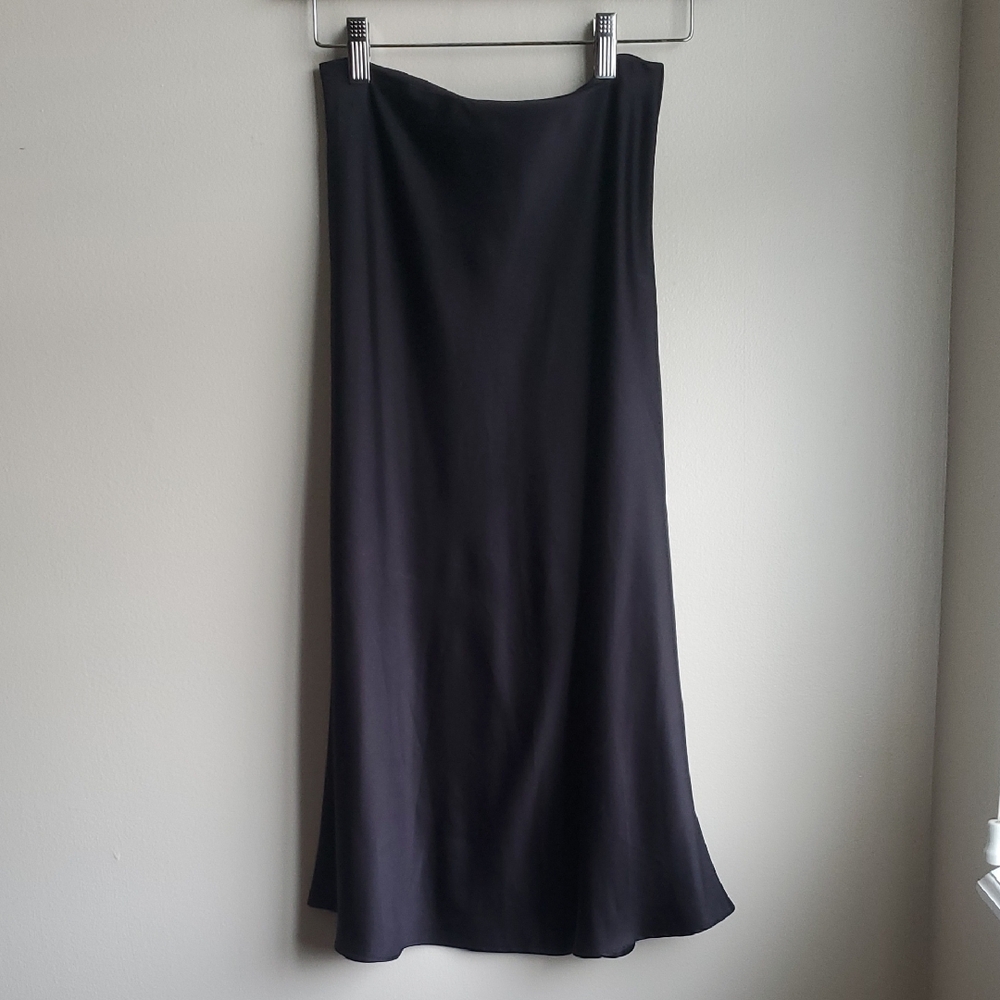 Express Black Satin Skirt